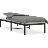 vidaXL Bedframe metaal zwart 80x200 cm