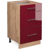 Vicco Fame-Line Keukenonderkast – 50 cm zonder werkblad Bordeauxrode hoogglans