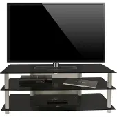 VCM TV meubel TV kast Zumbo 110 zwart glas