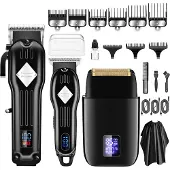 INF Professionele tondeuse baardtrimmerset Black