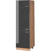 Vicco R-Line Koelkast ombouwkast – 60 cm Antraciet Hoogglans