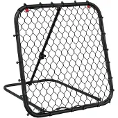 vidaXL Voetbalrebounder verstelbaar 84x73x60-80 cm staal zwart