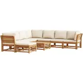 vidaXL 9-delige Loungeset met kussens massief acaciahout
