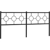vidaXL Vervangend hoofdbord 193 cm metaal zwart