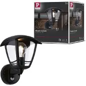 Paulmann 94647 LED-buitenlamp met bewegingsmelder (wand) LED E27 Zwart