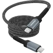 Swissten Magnetische Anti-Knoop USB-C naar Lightning Kabel - 1M - Geschikt voor iPhone 7/8/X/11/12/13/14 - Zwart