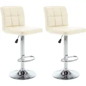 Prolenta Maison Exclusive - 2 barkrukken, crème kleurig, kunstleer