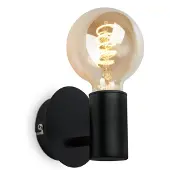 Briloner Wandlamp Kosol, dimbaar, zwart, Woon-/ Eetkamer, metaal, Modern, Wandlamp