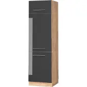 Vicco Fame-Line Koelkast ombouwkast – 60 cm Antraciet Hoogglans