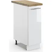 Vicco Apotheekkast Fame-Line Wit Hoogglans 30 cm , WB Eik, Model 45655