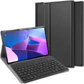 Cazy tablet Hoes met Toetsenbord geschikt voor Lenovo Tab P12 Pro - AZERTY Bluetooth Keyboard Case - Zwart