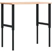 Syfax Werkbank rechthoekig 100x60x(71,5-98) cm massief beukenhout