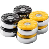 Buffalo Shuffleboard pucks set 4 x zwart en 4 x geel