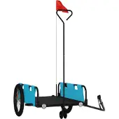 Syfax Fietstrailer oxford stof en ijzer blauw en zwart
