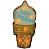 Forever Znak metalowy Retro LED Ice Cream