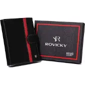 Rovicky - Lederen Herenportefeuille - RFID Bescherming - Verticaal - Elegant