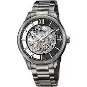 Festina Automatisch horloge Automaat Horloge, herenhorloge, mechanisch horloge, roestvrijstalen band, saffierglas
