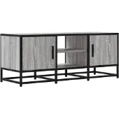 vidaXL Tv-meubel 100x35x41 cm bewerkt hout metaal grijs sonoma eiken