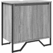 vidaXL Wastafelkast 60x35x60 cm bewerkt hout grijs sonoma eikenkleurig
