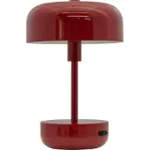 Dyberg Larsen Haipot tafellamp IP44 accu rood Haipot, dimbaar, rood, Woon-/ Eetkamer, metaal, Modern