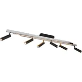 TRIO Zeno LED plafondspot, 6 spots, geborsteld aluminium/zwart, metaal Zeno, dimbaar, alu / grijs / zink, Woon-/ Eetkamer, metaal, Modern, LED plafondlamp