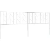 vidaXL Vervangend hoofdbord 200 cm metaal wit