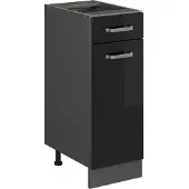 Vicco R-Line Keukenonderkast – 30 cm zonder werkblad Zwart hoogglans