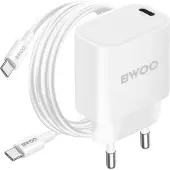 Wisam Netoplader 20W PD CDA159 USB-C + USB-C Kabel - Wit