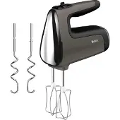 Tefal Powermix Silence HT650E - Handmixer - Variabele Snelheid en Turbofunctie - Met Deeghaken en Gardes - Stille Werking - 600W - Zwart