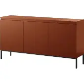 Selsey Bemmi dressoir/commode, 3 deuren, terrakleur met metalen poten, 150 cm