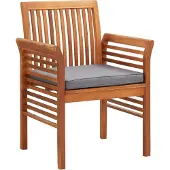 Syfax Tuinstoelen 8 st met kussens massief acaciahout