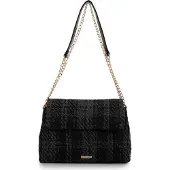 WITTCHEN Dames Bouclé Messenger Bag, Zwart, Polyester
