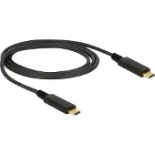 DeLOCK 85531 USB-C-kabel USB 3.2 Gen2 USB-C stekker, USB-C stekker 1.00 m Zwart