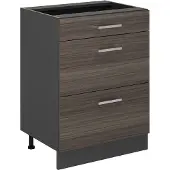 Vicco R-Line Keukenonderkast – 60 cm met laden, zonder werkblad Edel grijs