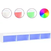 vidaXL Tv-meubels met LED-verlichting 2 st 100x30x30 cm wit