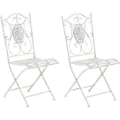 CLP Sibell Set van 2 tuinstoelen - Opvouwbaar wit
