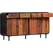vidaXL Dressoir 140x35x76 cm massief gerecycled hout
