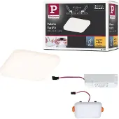 Paulmann VariFit LED-inbouwpaneel Veluna IP44 hoekig 75x75 mm 4,5W 360lm 3000K Satijn