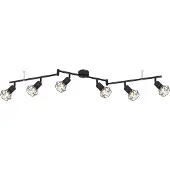Globo Lighting Plafondlamp Xara I zwart 6-lichts