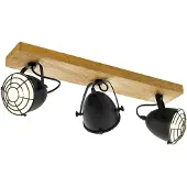 Eglo Plafondlamp Gatebeck hout 3-lichts