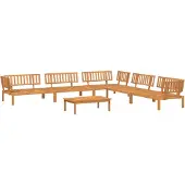 vidaXL 6-delige Loungeset pallet massief acaciahout