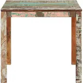 vidaXL Eettafel 82x80x76 cm massief gerecycled hout