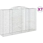 vidaXL Schanskorven 7 st gewelfd 300x50x180/200 cm ijzer