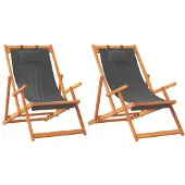 Syfax Opklapbare stoelen, 2 stuks, grijze stof
