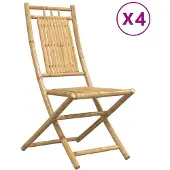 vidaXL Tuinstoelen 4 st inklapbaar 46x66x99 bamboe