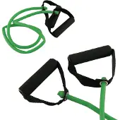 Toorx Fitness Weerstandsband met Handvat - Resistance Band - Fitness Elastiek - Thuis Sporten - Zwart