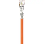 Goobay S/FTP CAT7a 10 Gigabit 1000 MHz netwerkkabel met vaste aders - AWG23 - LSZH / oranje - 250 meter