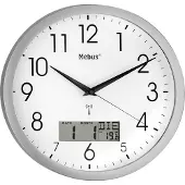 Mebus 19422 Wandklok Zendergestuurd 30 cm x 30 mm Zilver