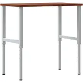 Syfax Werkbank rechthoek 100x60x(71,5-98) cm eikenhout donkerbruin