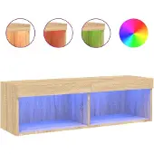 vidaXL Tv-meubel met LED-verlichting 100x30x30 cm sonoma eikenkleurig